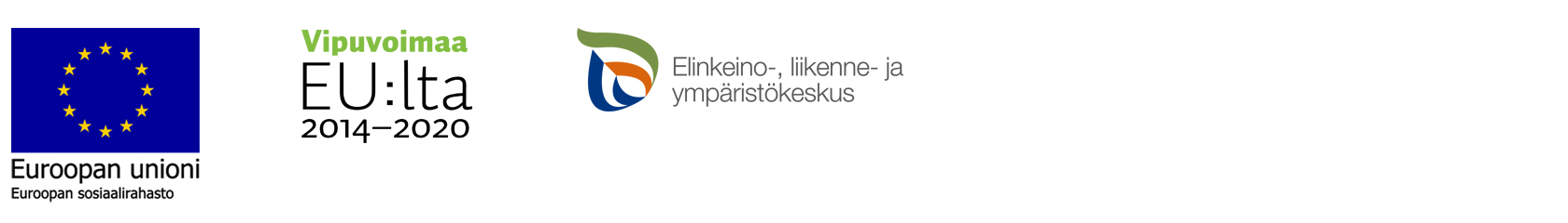 Logot: Euroopan sosiaalirahasto, Vipuvoimaa EU:lta ja ELY-keskus